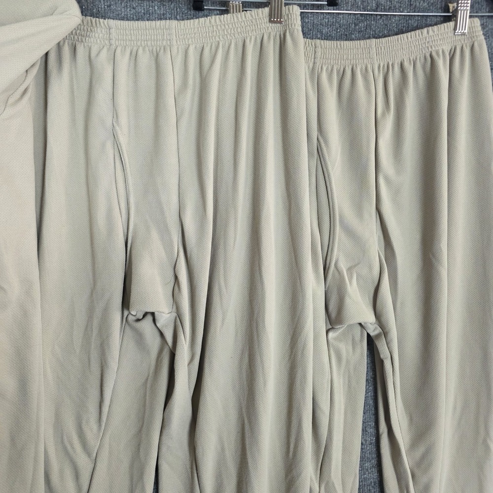 Advantage Wear & Gear Thermal Set 3 Pc L Tan Long Johns Pants Long Sleeve Shirt - Picture 2 of 7